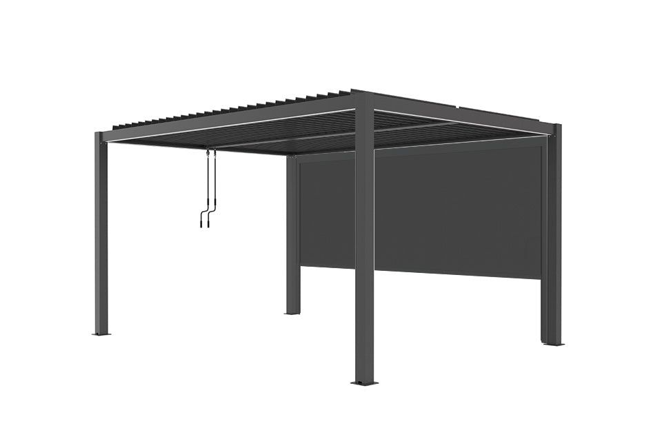 Aluminium pergola met kantelbare lamellen – 4 poten | Tuin pergola voor terrasoverkapping