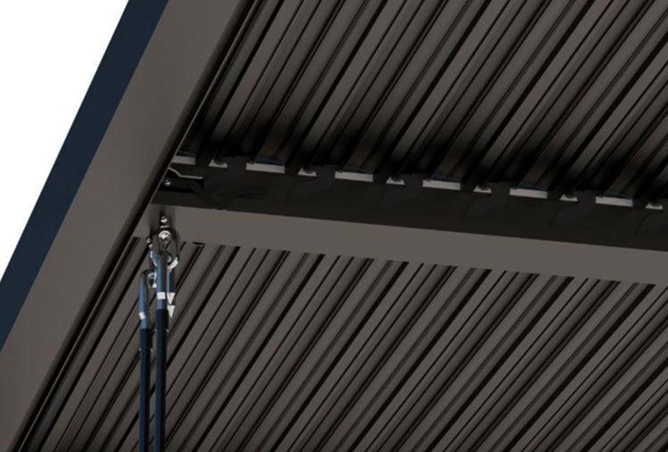 Aluminium pergola met kantelbare lamellen – 4 poten | Tuin pergola voor terrasoverkapping