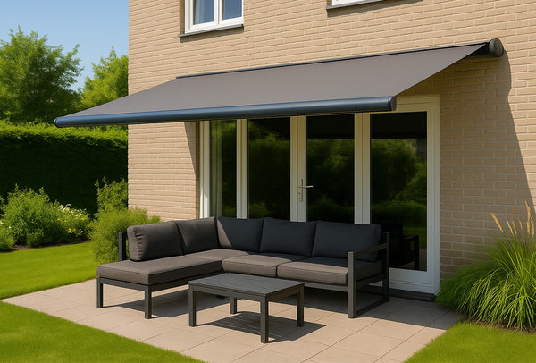 Elektrische terrasluifel met gesloten cassette – automatische zonwering