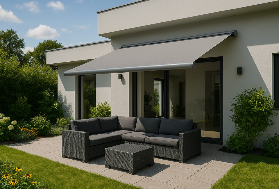 Elektrische terrasluifel met gesloten cassette – automatische zonwering